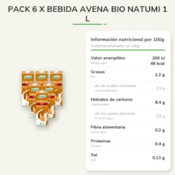 Pack 6 x Bebida Avena BIO Natumi 1 L