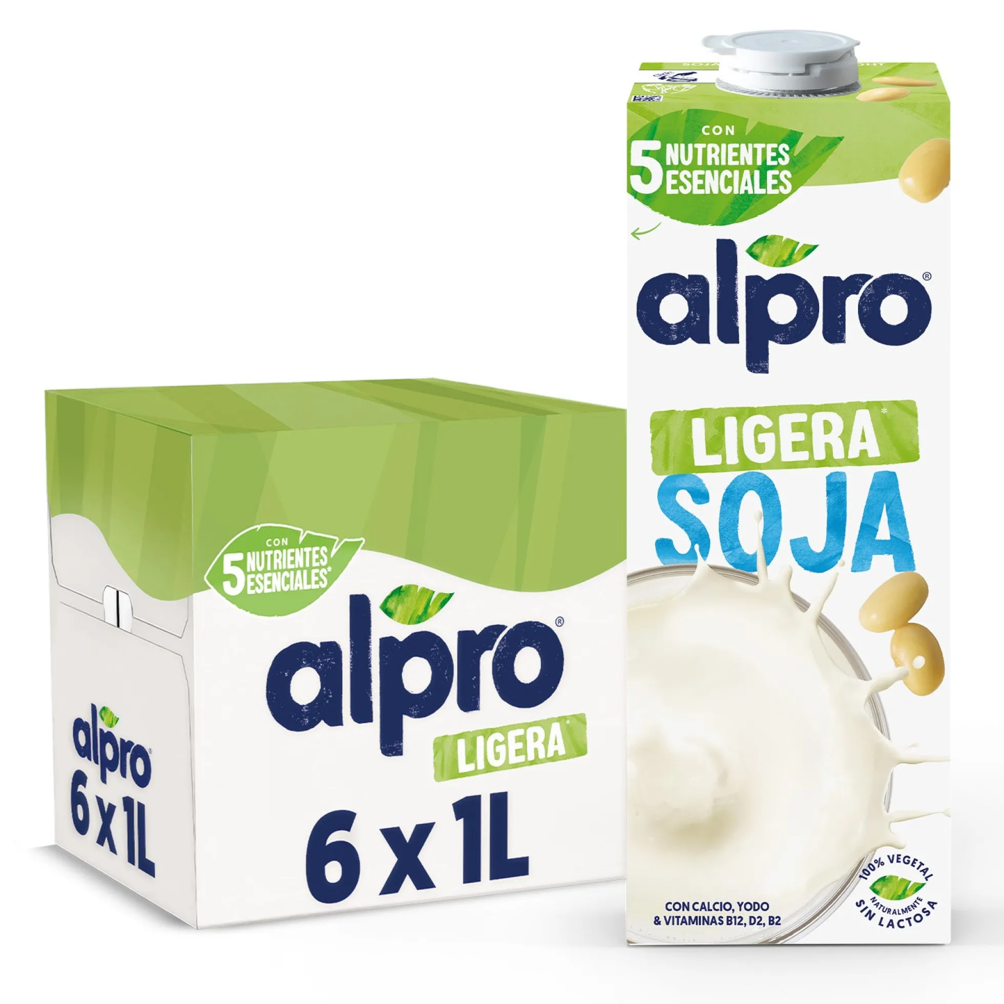 Pack 6x Bebida de Soja Ligera Alpro 1 Litro