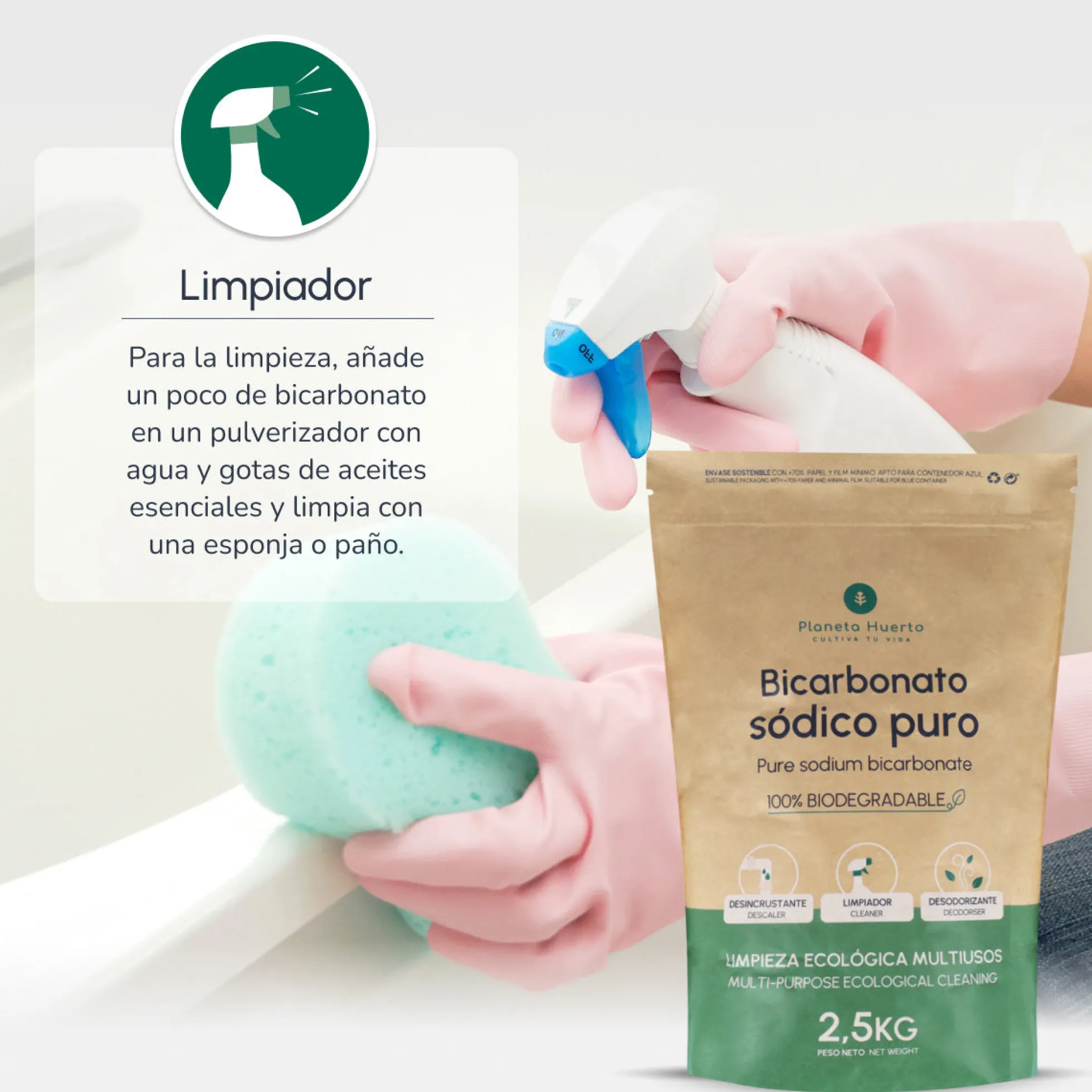 Pack 3x Bicarbonato sódico Planeta Huerto 1 Kg