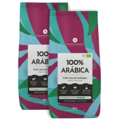 Pack 2x Café en grano Eco 100% Arábica Planeta Huerto 1 Kg