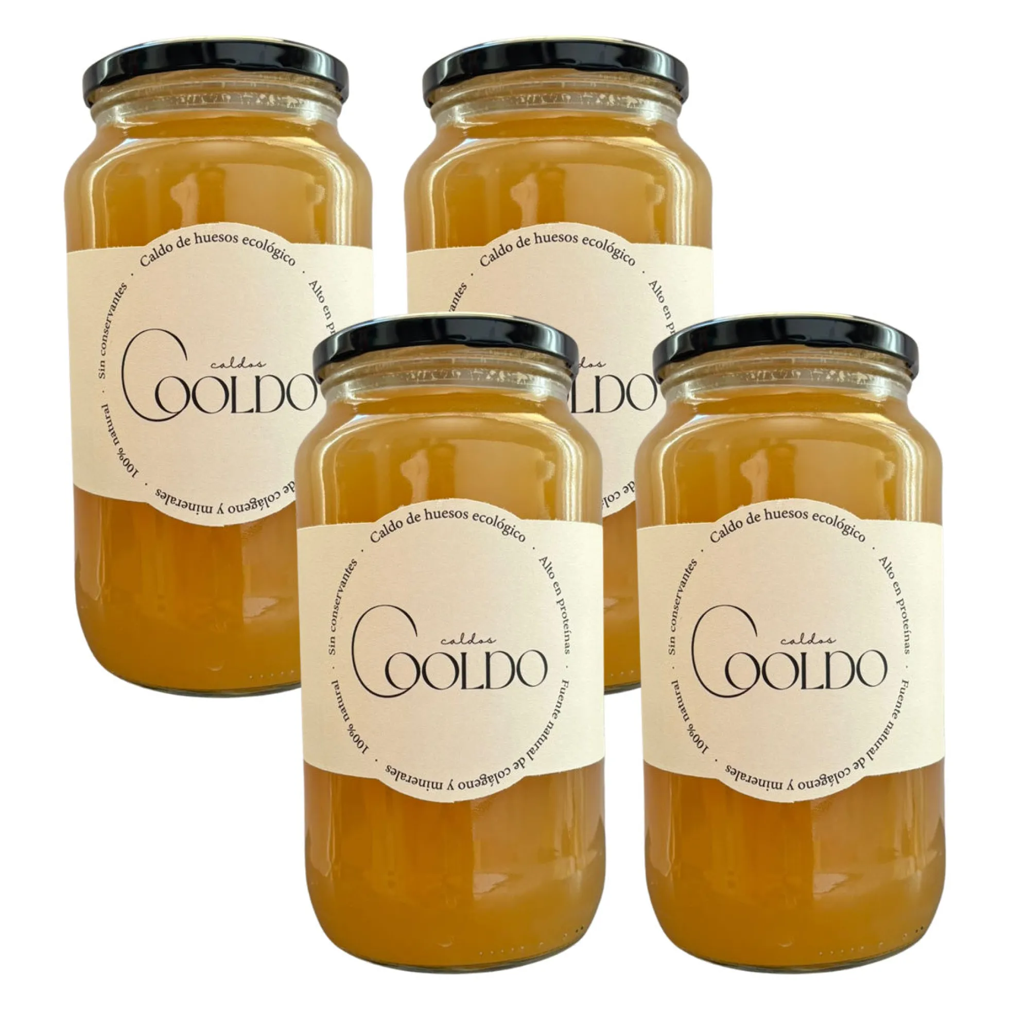 Pack x4 Caldo de Huesos Cooldo 870 ml