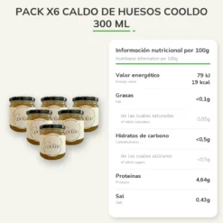 Pack x6 Caldo de huesos Cooldo 300 ml