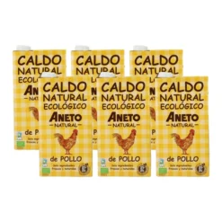 Pack 6x Caldo de pollo Bio Aneto 1L