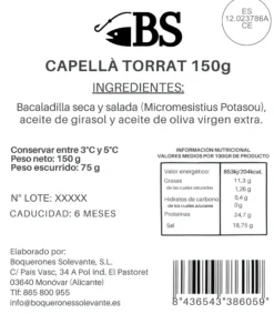 Pack 10 X Capellà Torrat 150 G