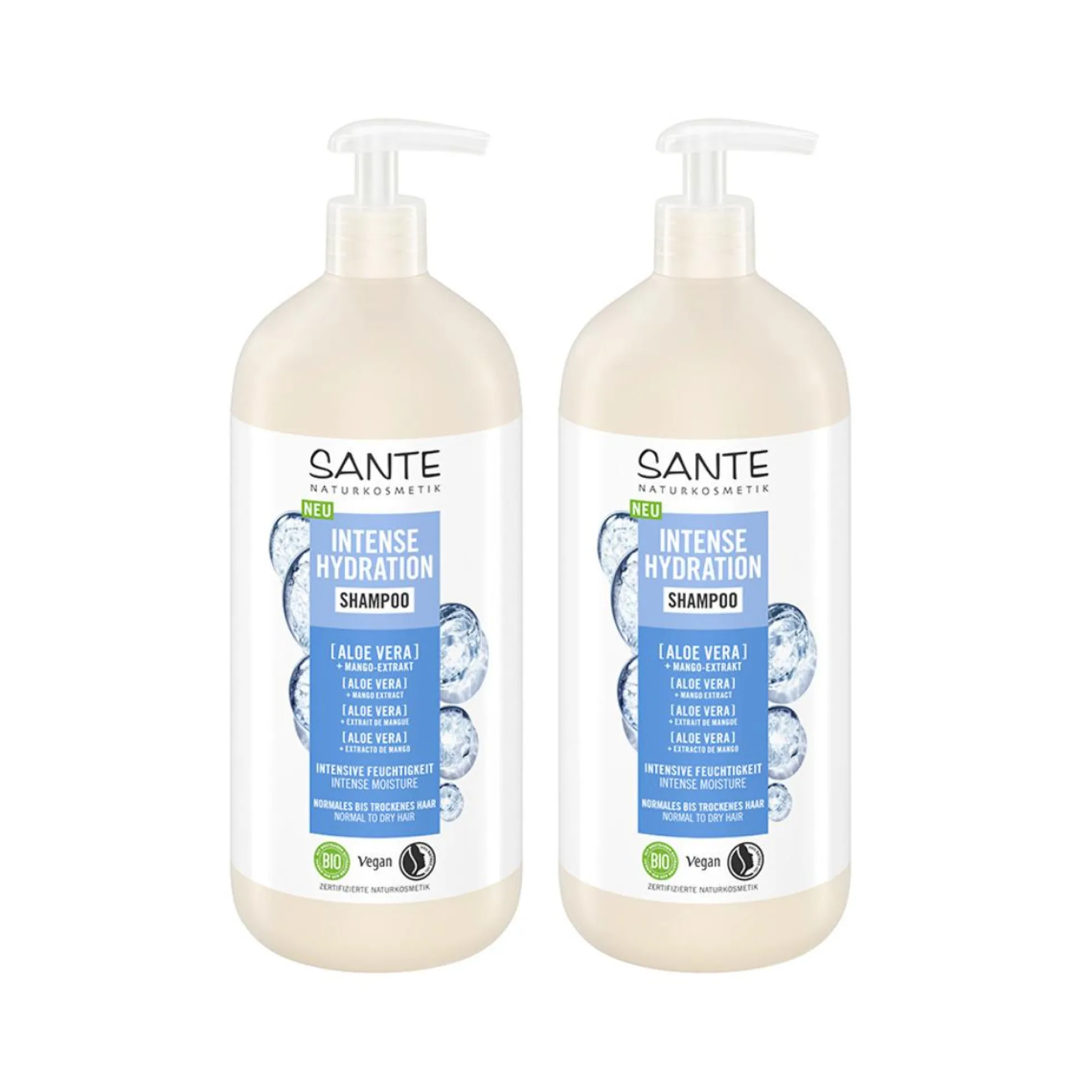 Pack 2x Champú hidratación intensa aloe Sante 950 ml