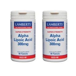 Pack 2x Ácido Alfa Lipoico 300 mg Lamberts, 90 tabletas