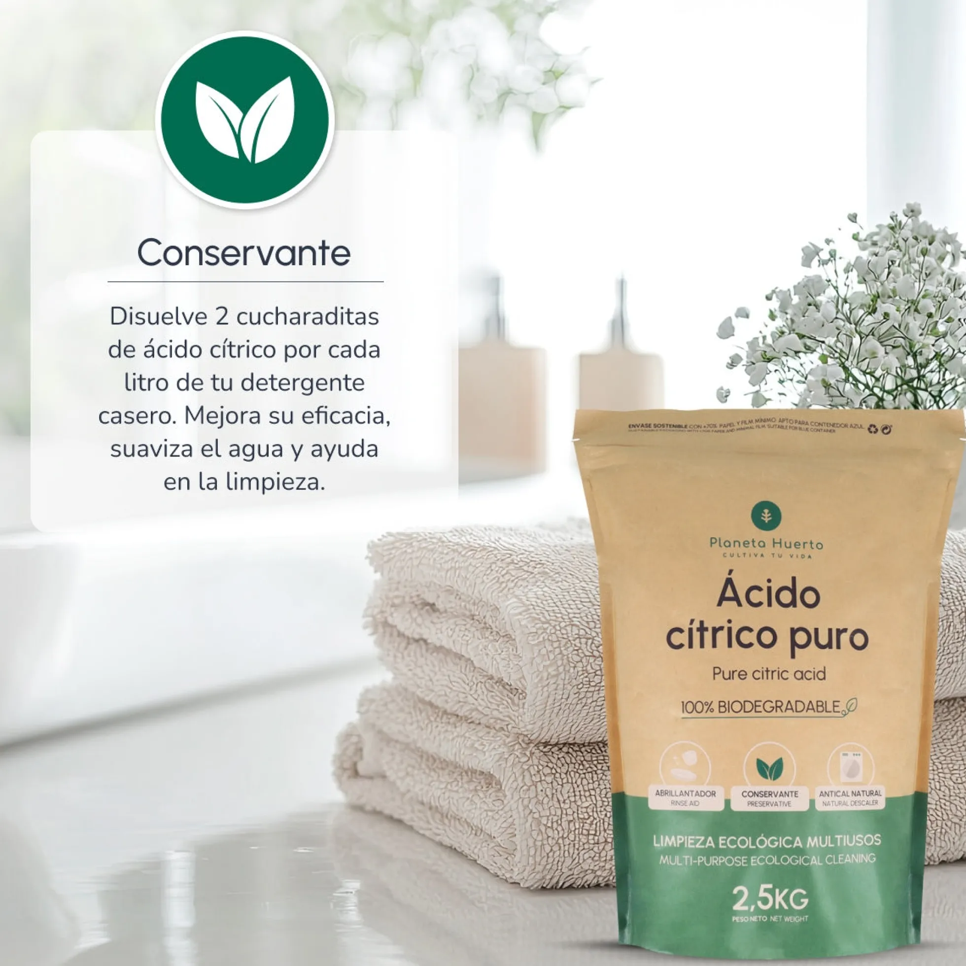 Pack 3xÁcido cítrico Planeta Huerto 2,5 Kg