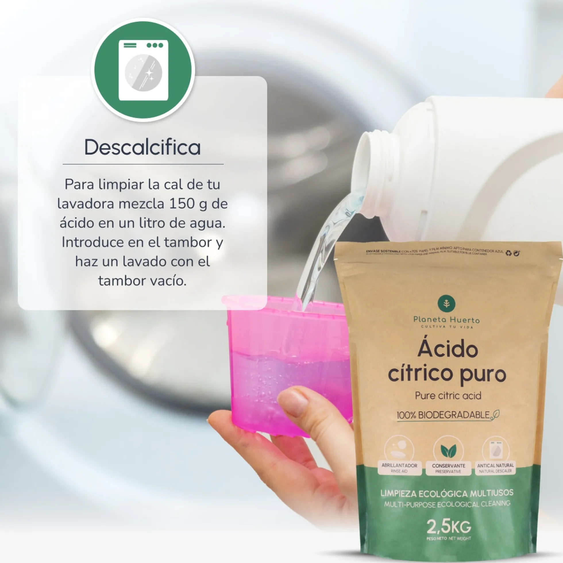 Pack 3xÁcido cítrico Planeta Huerto 2,5 Kg