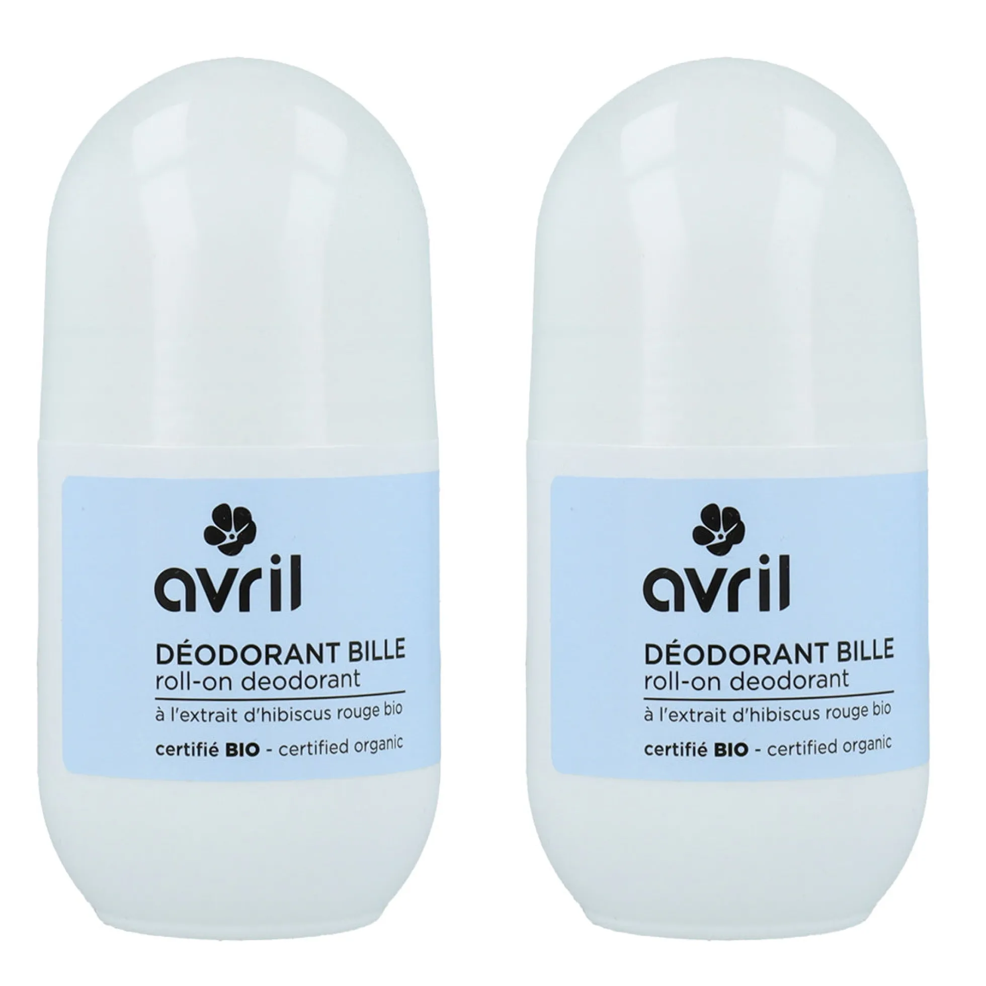 Pack 2x Desodorante orgánico roll-on mujeres Avril 50 ml