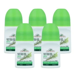 Pack 5x Desodorante roll-on árbol de té Corpore Sano 75 ml