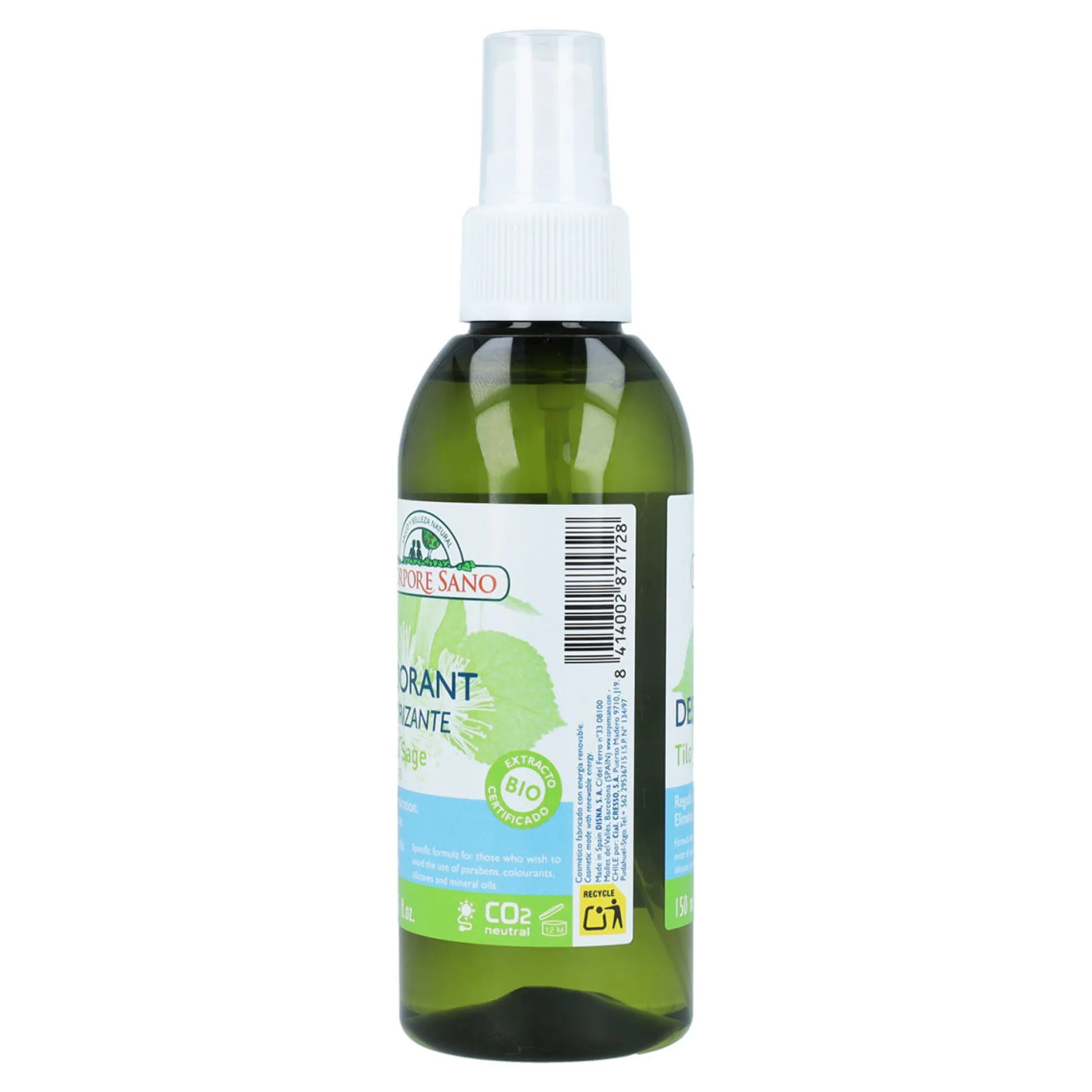 Pack 2x Desodorante tilo y salvia Corpore Sano 150 ml