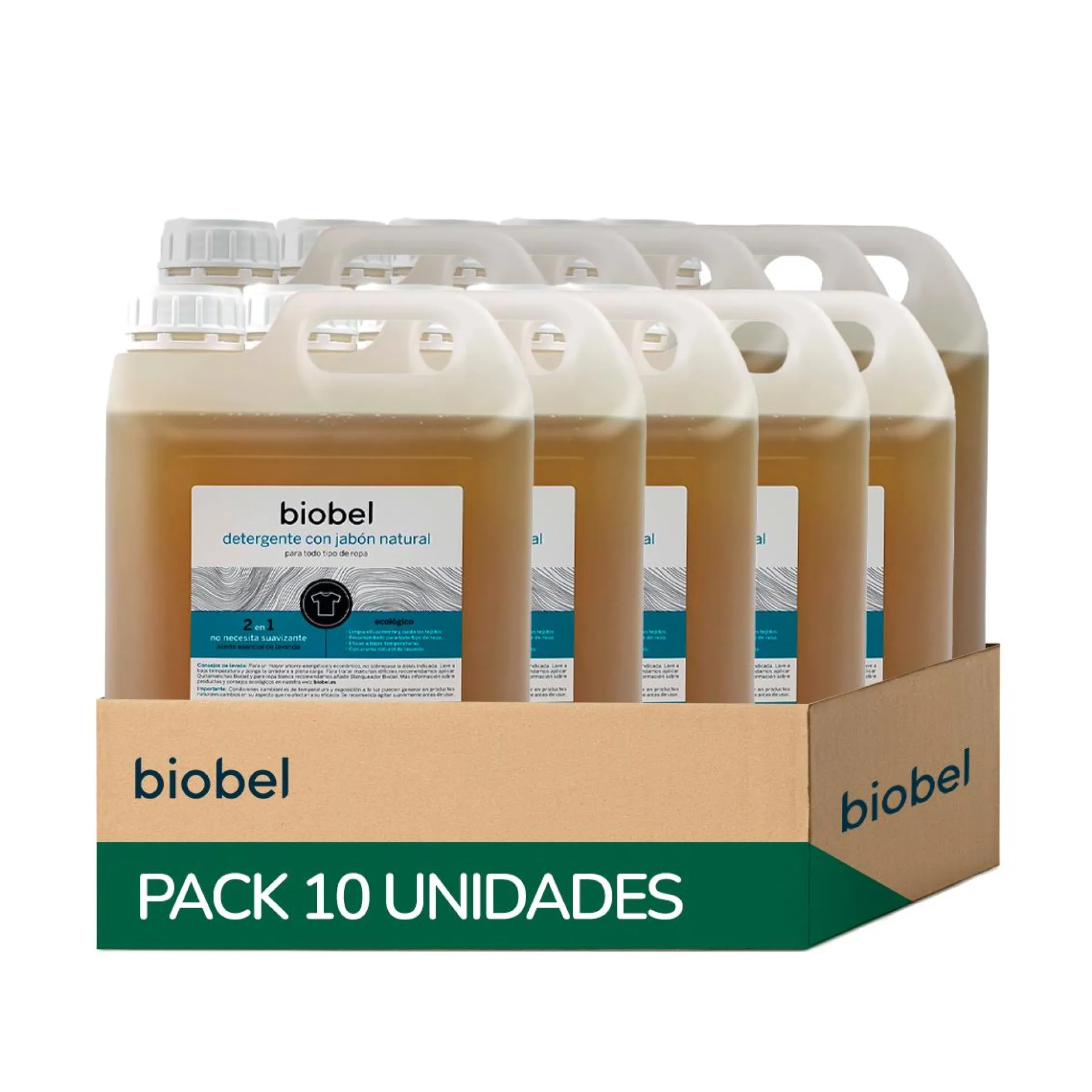 Pack 10x detergente líquido BioBel 5 litros