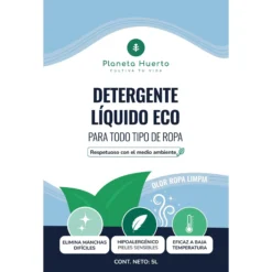 Pack 3 x Detergente Líquido Ropa EcoAroma natural a ropa limpia Planeta Huerto5 Litros