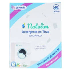 Pack 10x Eco Tiras de Lavar lavanda, Natulim, 40 lavados