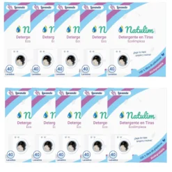Pack 10x Eco Tiras de Lavar lavanda, Natulim, 40 lavados