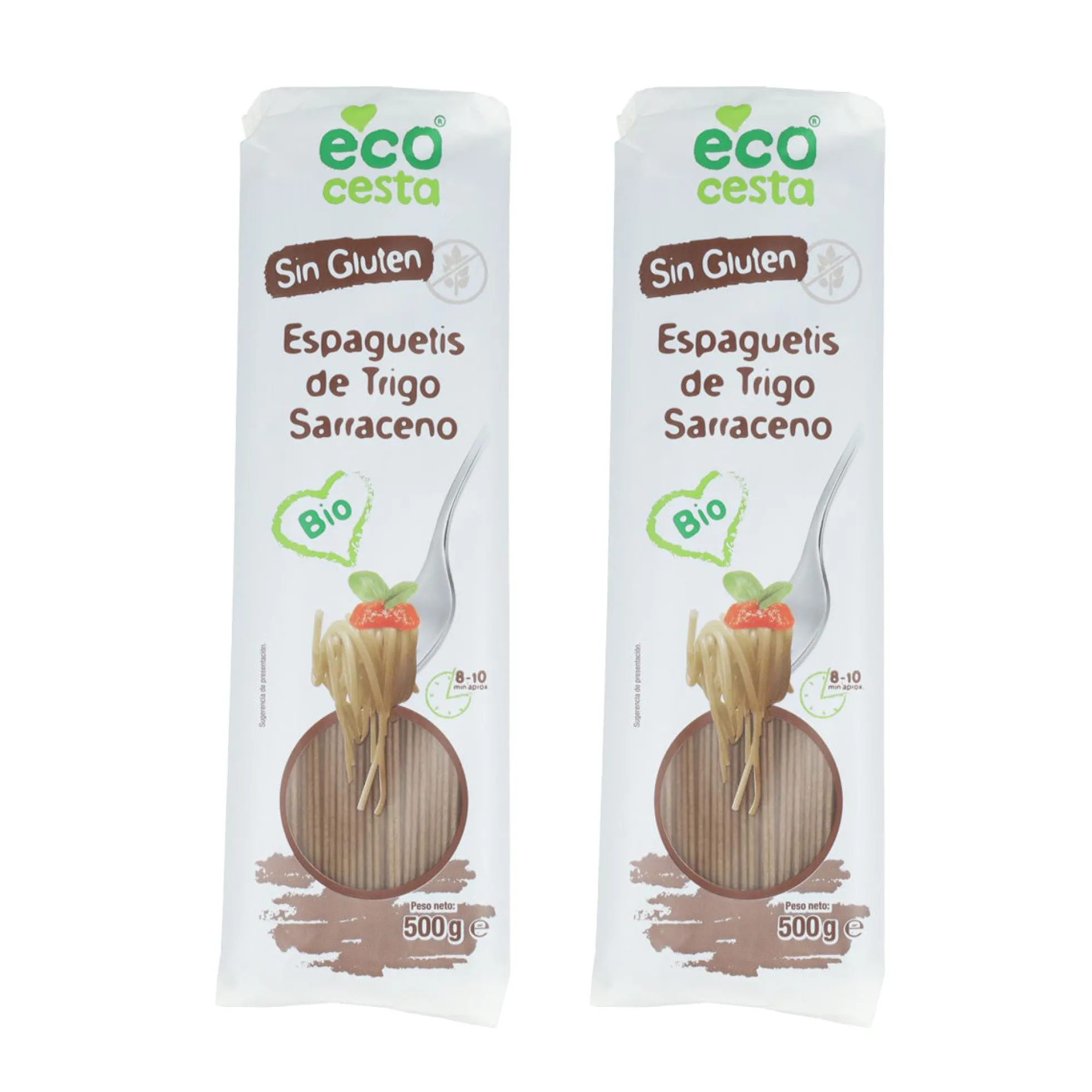 Pack 2x Espaguetis de Trigo Sarraceno sin gluten BIO Ecocesta, 500 g