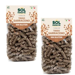 Pack 2x Fusilli de trigo sarraceno sin gluten bio Sol Natural 250 g