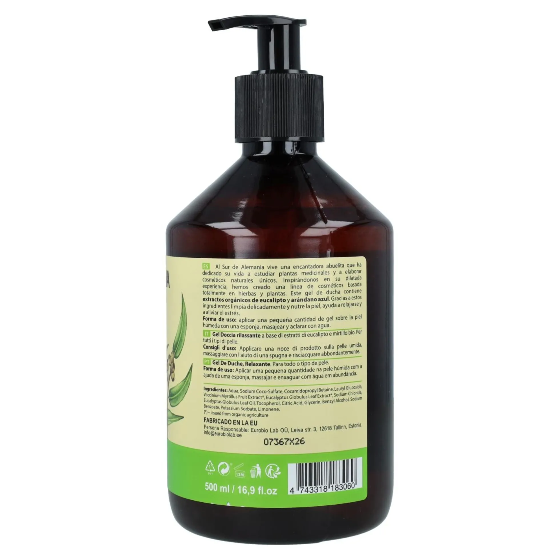 Pack 2x Gel ducha relajante todo tipo de pieles Oma Gertrude 500 ml