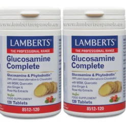 Pack 2 x Glucosamina, Condroitina, MSM, Jengibre Lamberts 120 tabletas