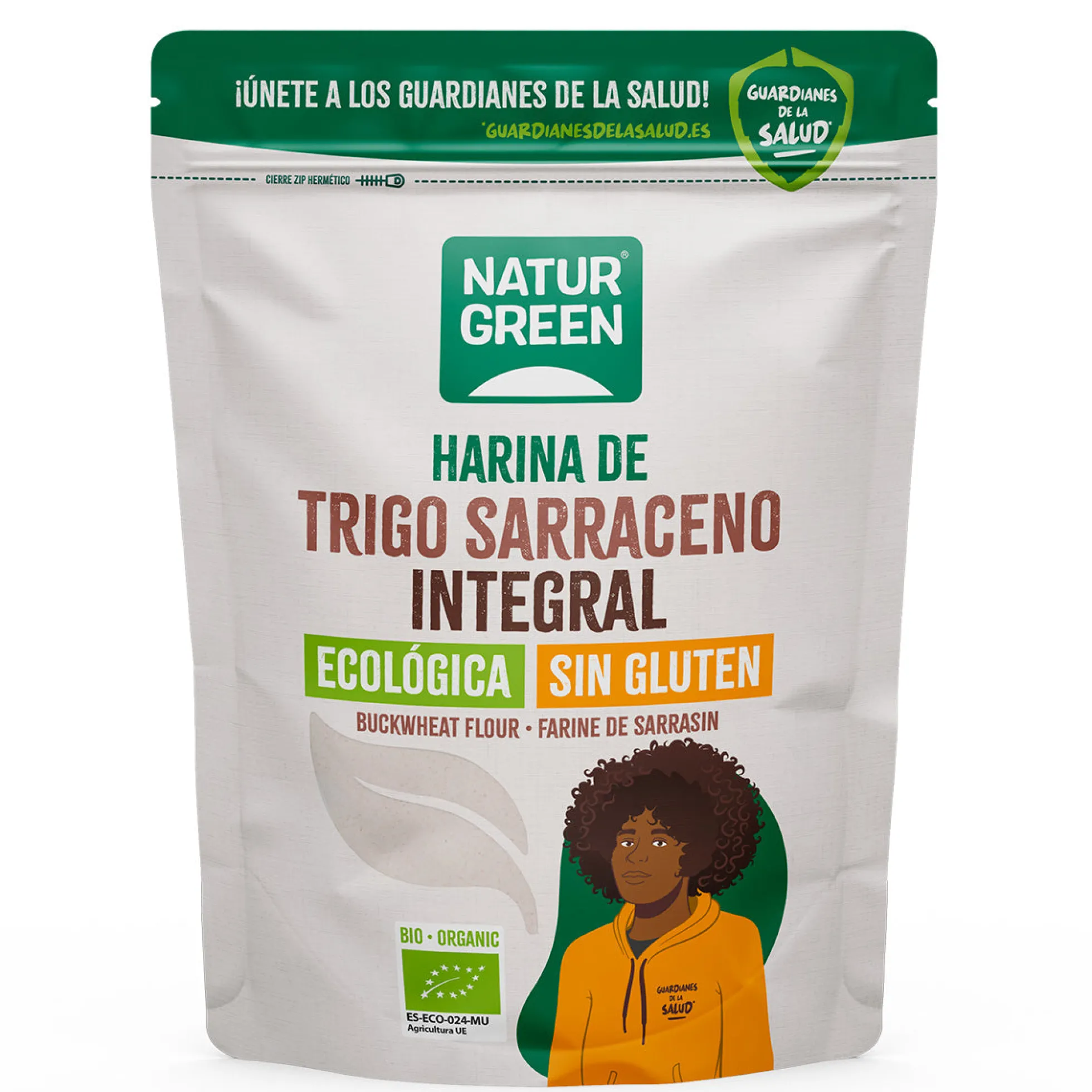 Pack 2 x Harina Trigo Sarraceno Integral Bio Sin Gluten NaturGreen 500 gr