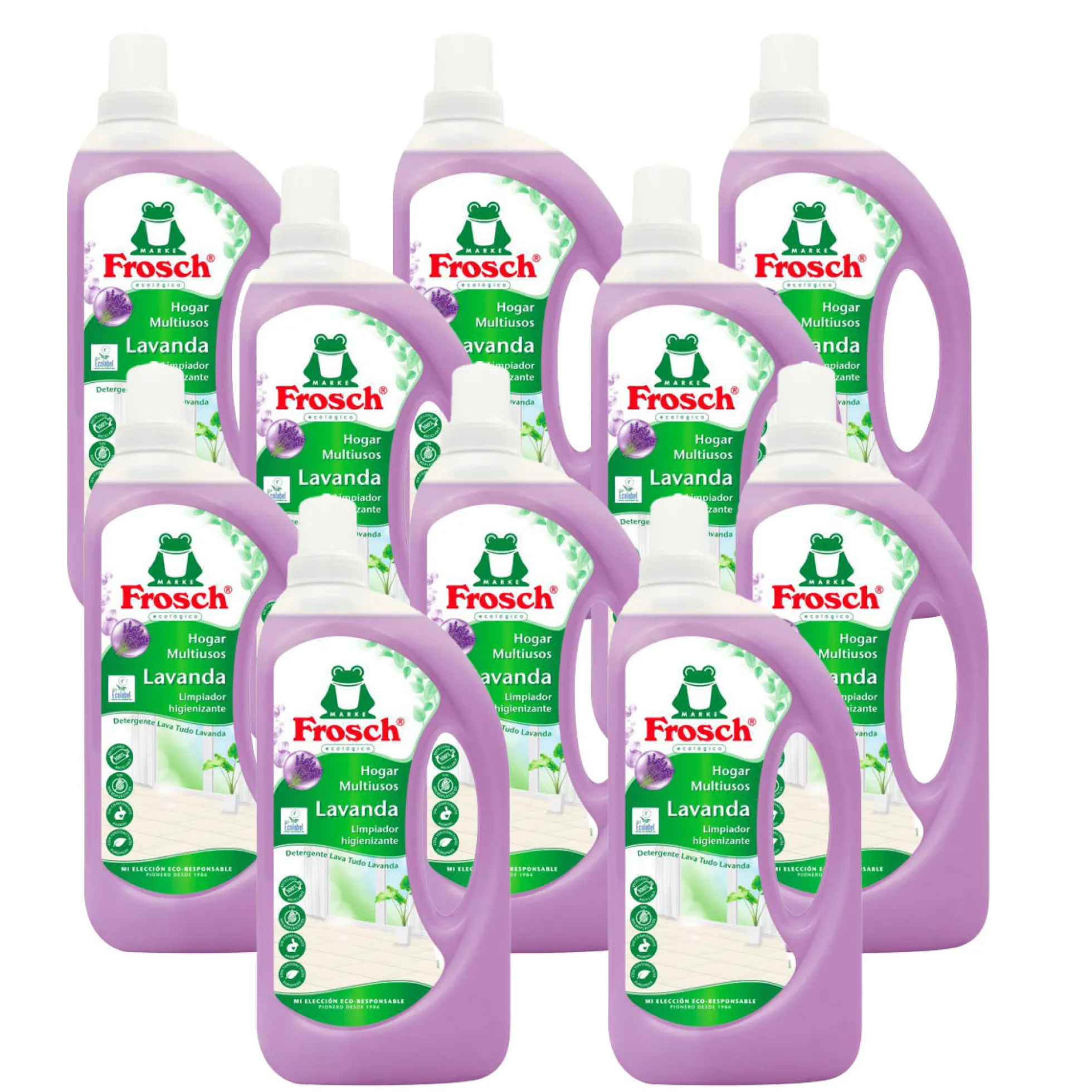 Pack 10x Hogar multiusos lavanda Frosch 1000 ml