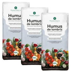 Pack 3x Humus de Lombriz 100% Natural Planeta Huerto 42 L