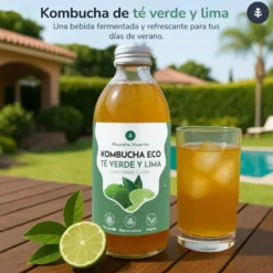 Pack 12x Kombucha ECO té verde y lima Planeta Huerto 330 ml