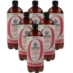 Pack 6x Kombucha Zero Frambuesa Bio 1 L