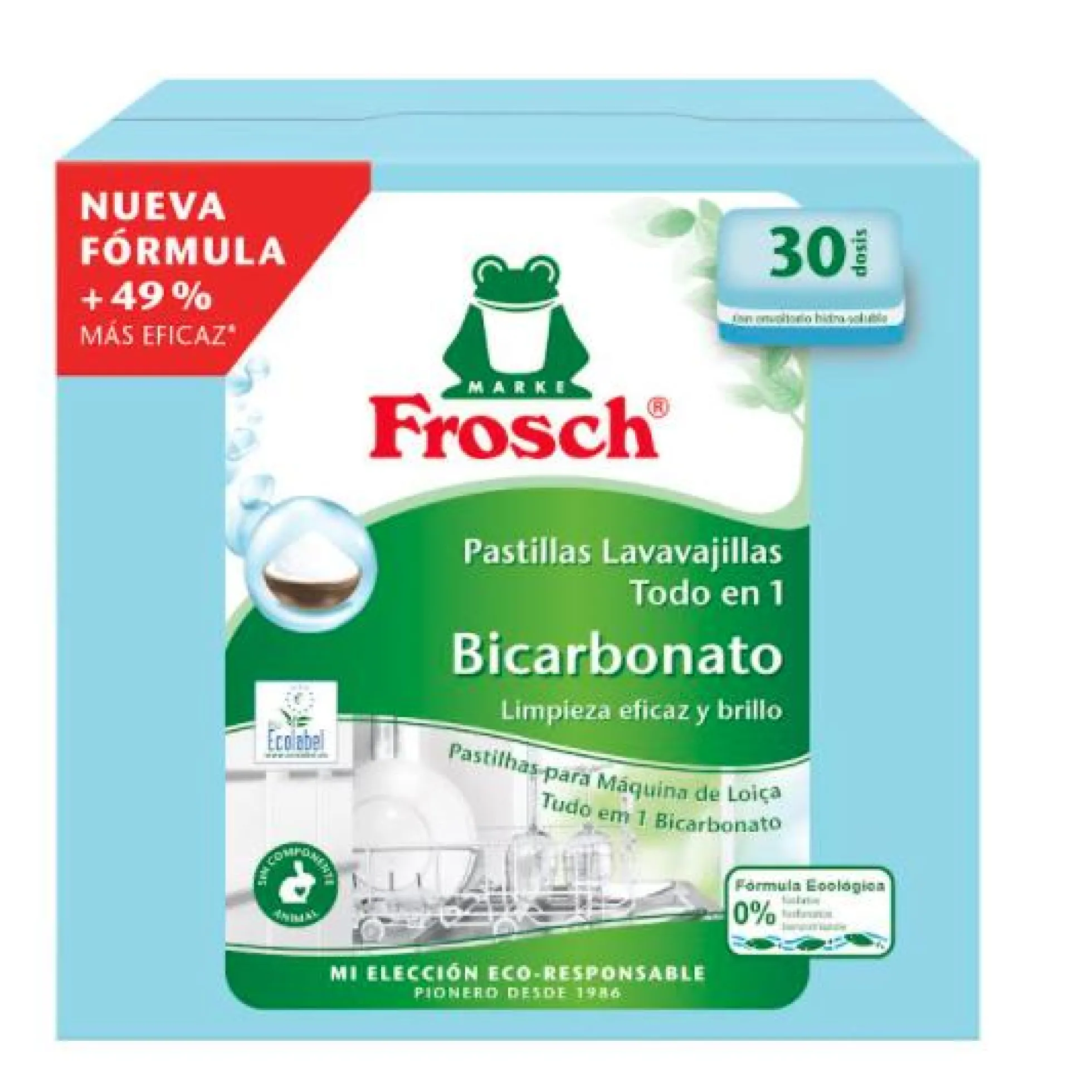 Pack 8x Lavavajillas, Frosch, 30 pastillas