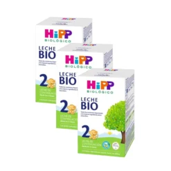 Pack 3x Leche Biológica Continuación 2 ( 6 Meses ) Ecológica HiPP, 600 g