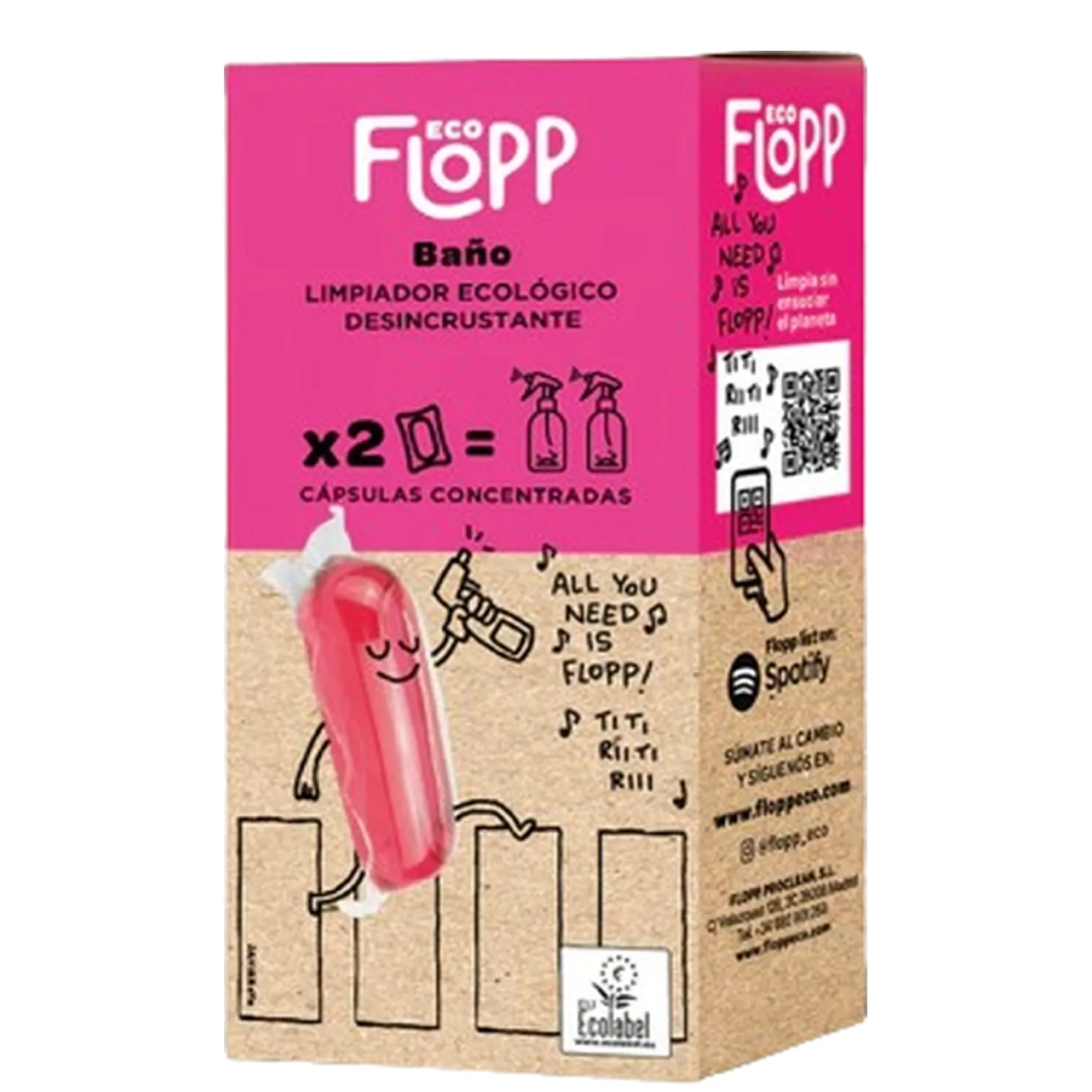 Pack 2 x Limpieza baños ECO Reffil Flopp 2caps