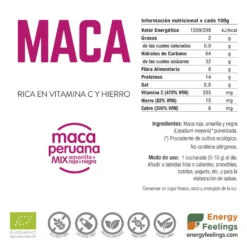Pack 2x Maca BIO en polvo Energy Feelings 1kg