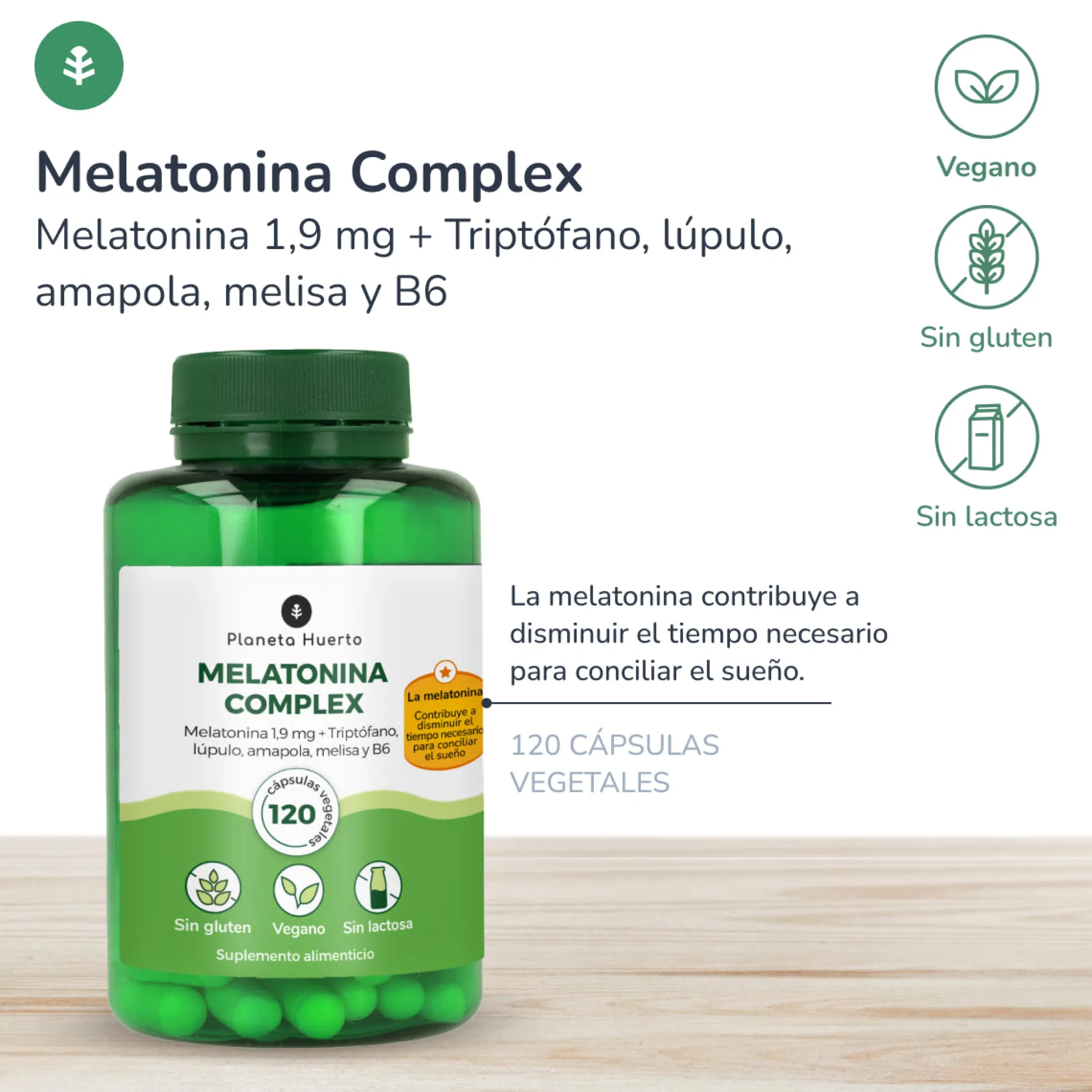 Pack 3xMelatonina complex Planeta Huerto 120 caps