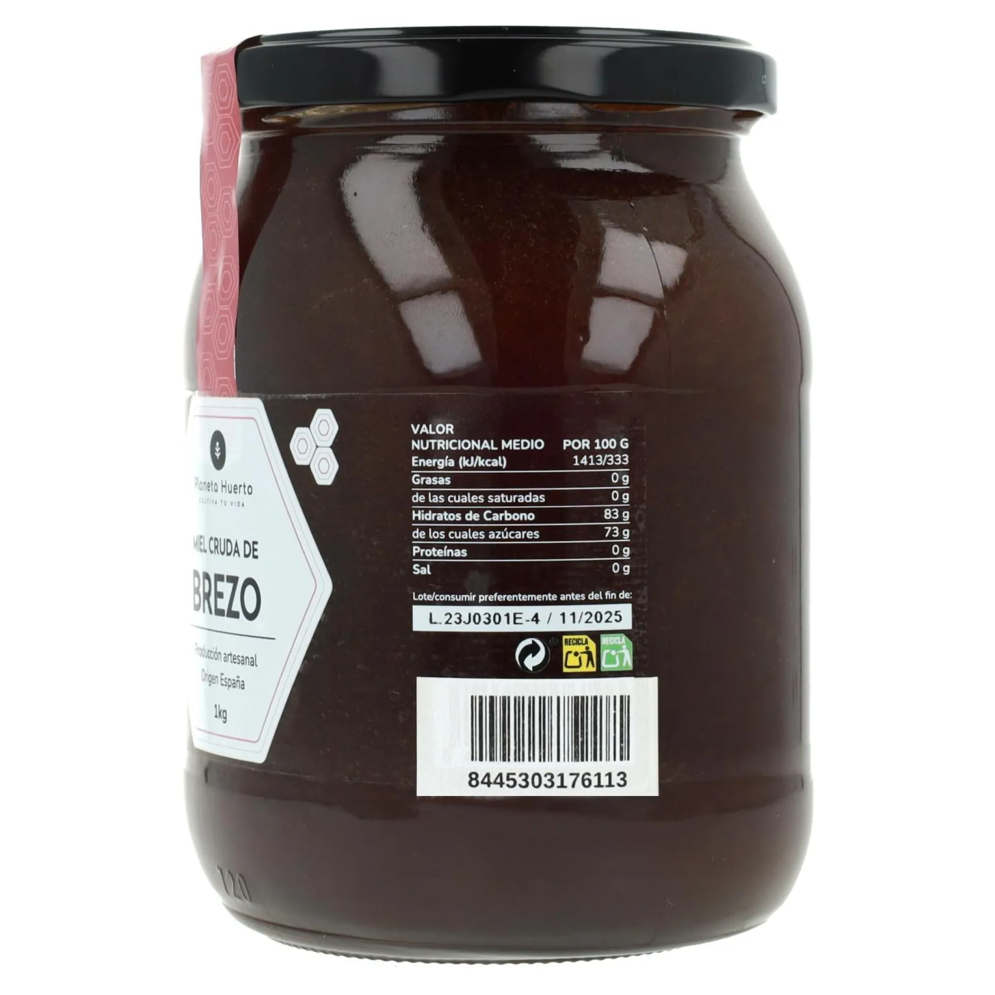Pack 6x Miel Cruda de Brezo Planeta Huerto 1 Kg