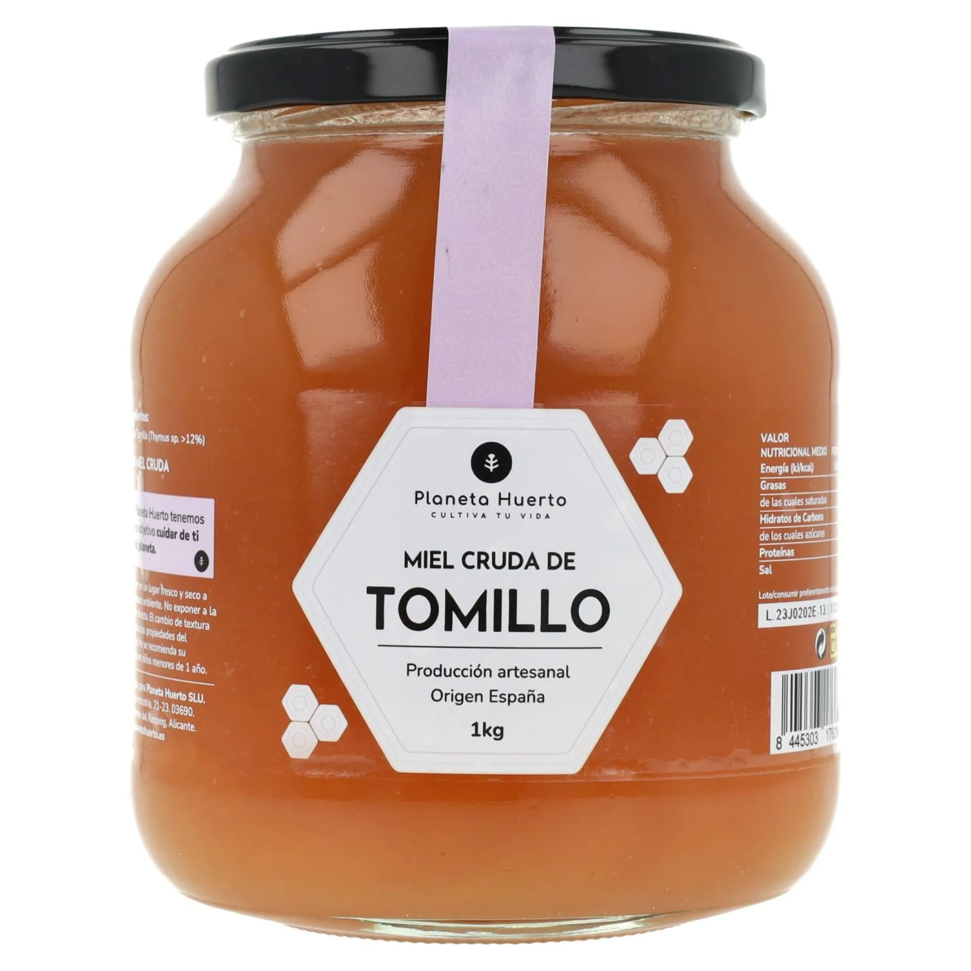 Pack 6x Miel Cruda de Tomillo Planeta Huerto 1 Kg
