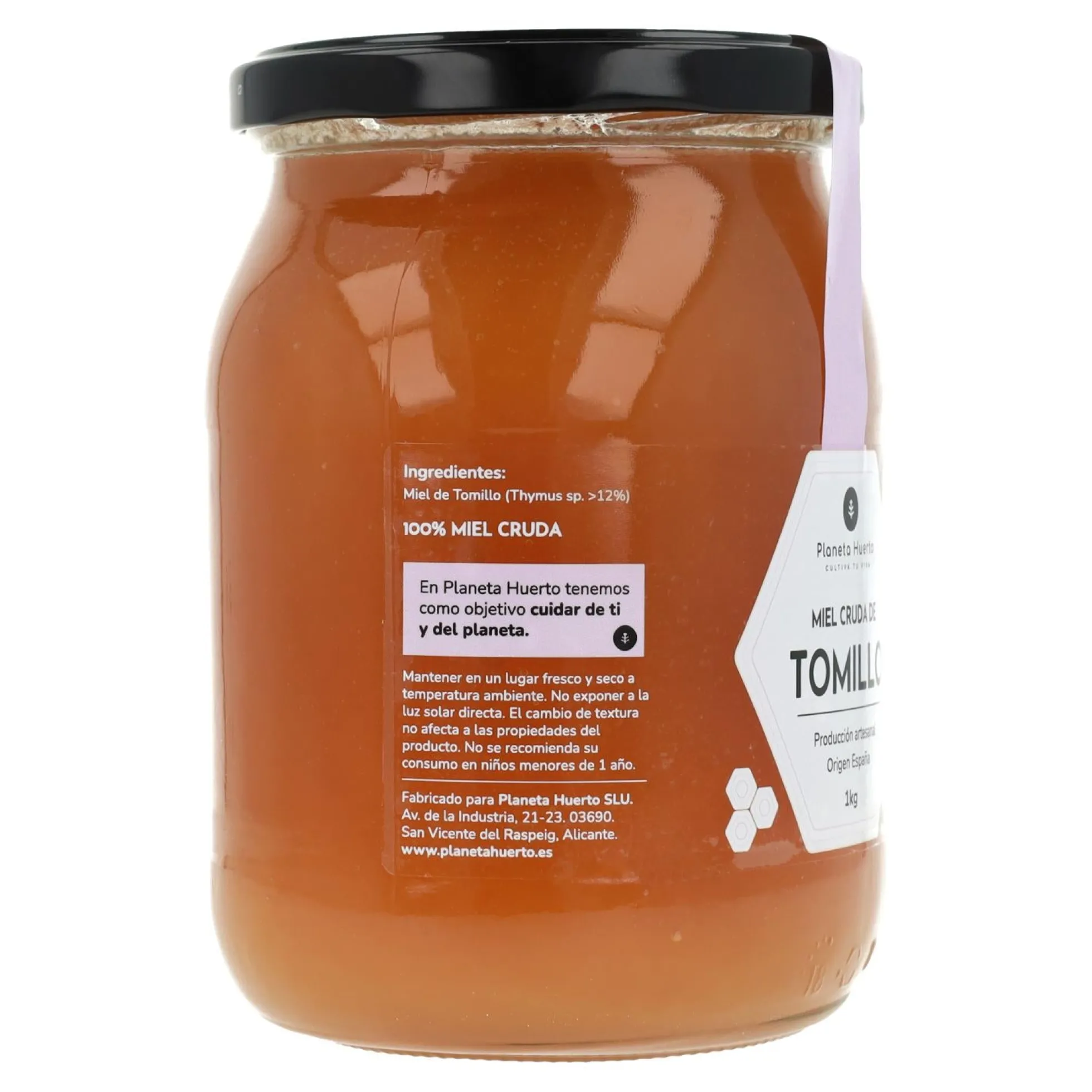 Pack 6x Miel Cruda de Tomillo Planeta Huerto 1 Kg