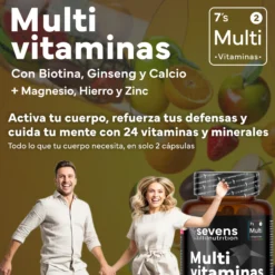 Pack 2x Multivitaminas Sevens Nutrition. Energía, Inmunidad Y Bienestar.