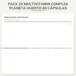 Pack 2x Multivitamin Complex Planeta Huerto 60 cápsulas