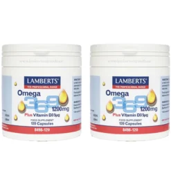 Pack 2x Omega 3-6-9 con Vitamina D3 Lamberts 120 Caps