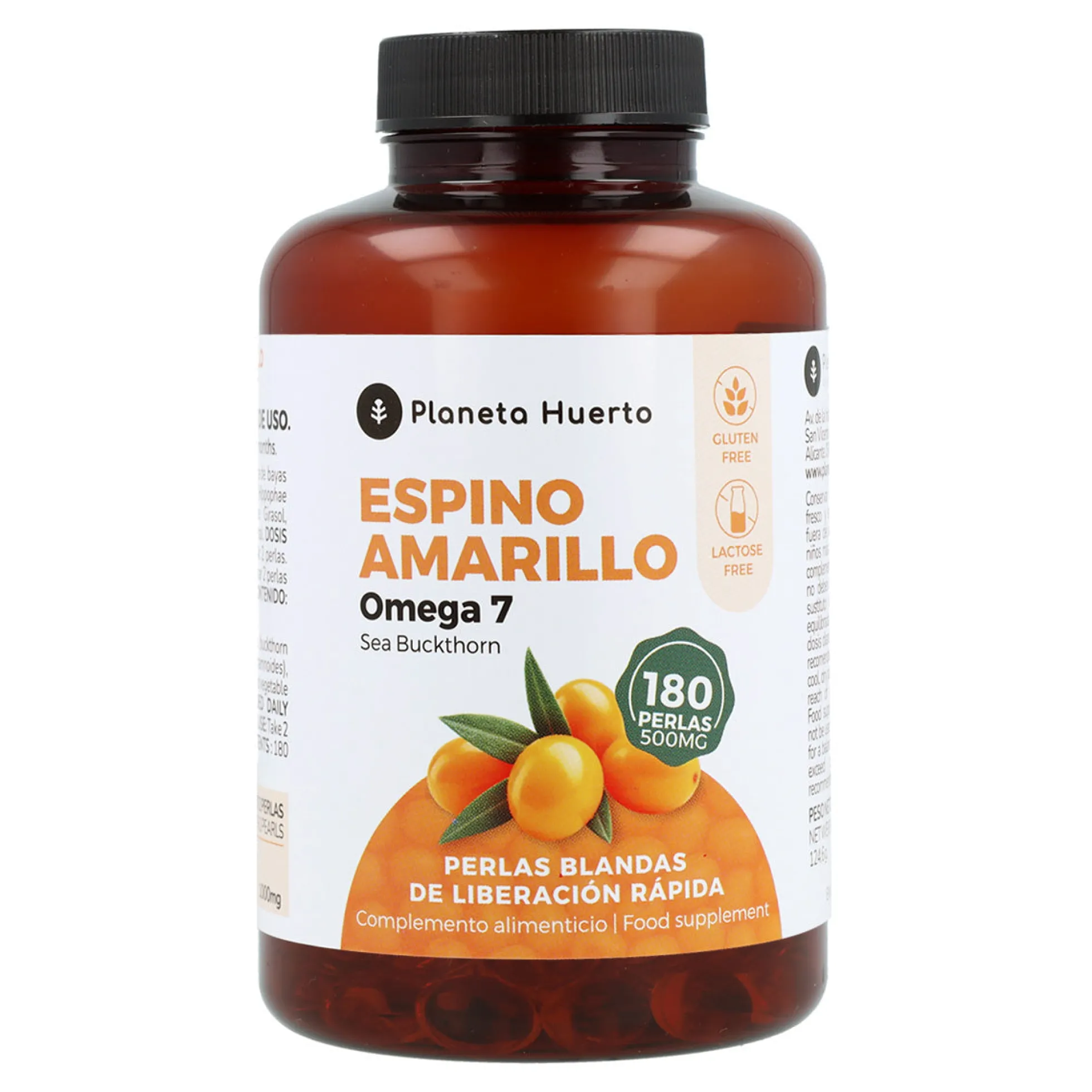 Pack 3x Omega 7 Espino Amarillo Planeta Huerto 180 Perlas