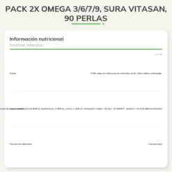 Pack 2x Omega 3/6/7/9, Sura Vitasan, 90 Perlas