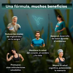 Pack 2x Omega 3 Vegano Sevens Nutrition. Dha Puro Para Cerebro, Visión Y Salud.