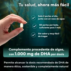Pack 2x Omega 3 Vegano Sevens Nutrition. Dha Puro Para Cerebro, Visión Y Salud.