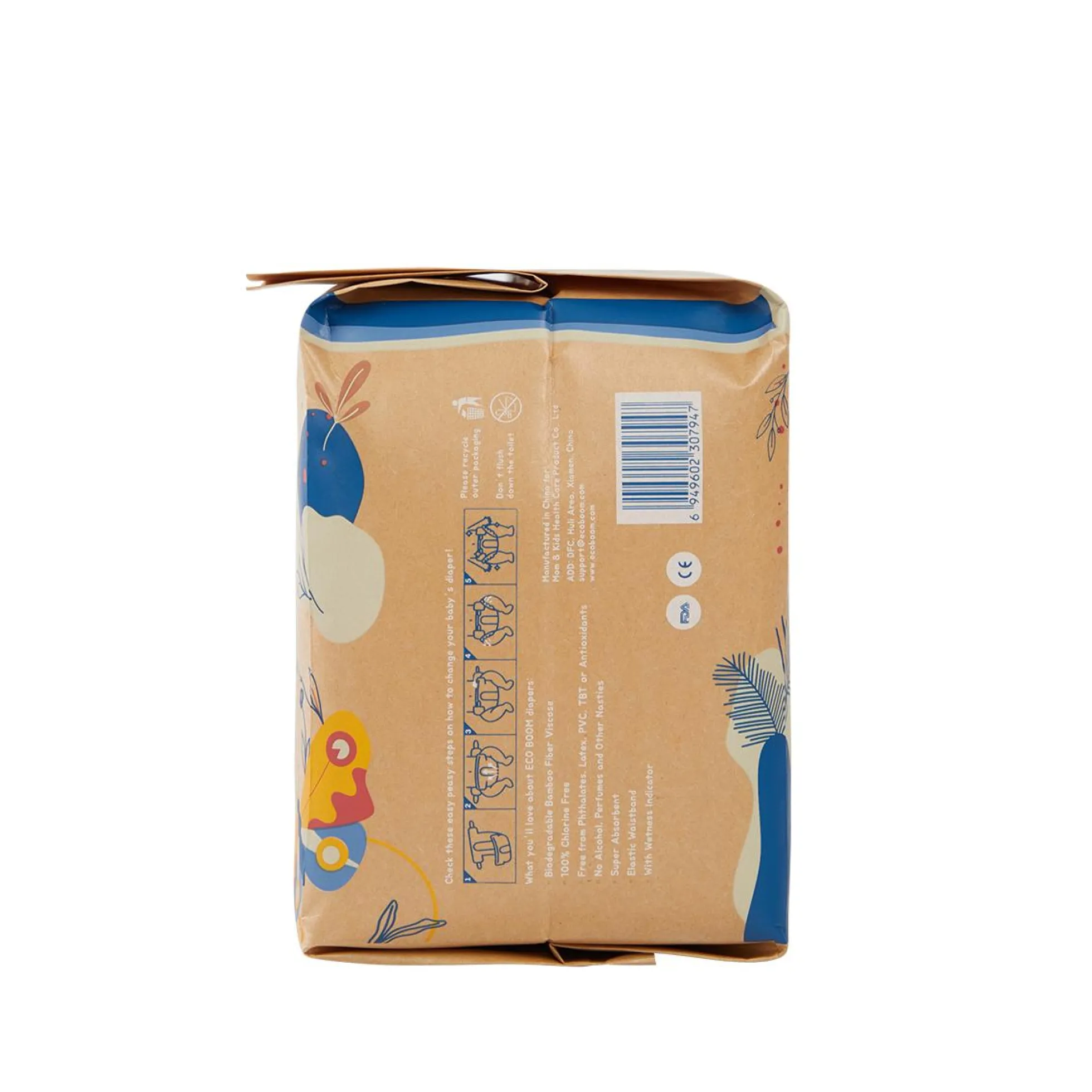 Pack 4x Pañal Ecológico de Bambú Talla 1, Ecoboom 136 Unidades