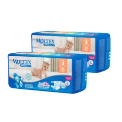 Pack2 x Pañales Moltex Premium Comfort T3 (4-10 kg) 56 Uds