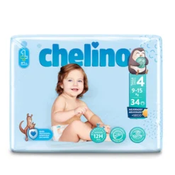 Pack 6x Pañal T4 Gateo (9-15Kg) 34 uds, Chelino