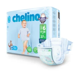 Pack 6x Pañal T6 Junior (17-28Kg) 27 uds, Chelino