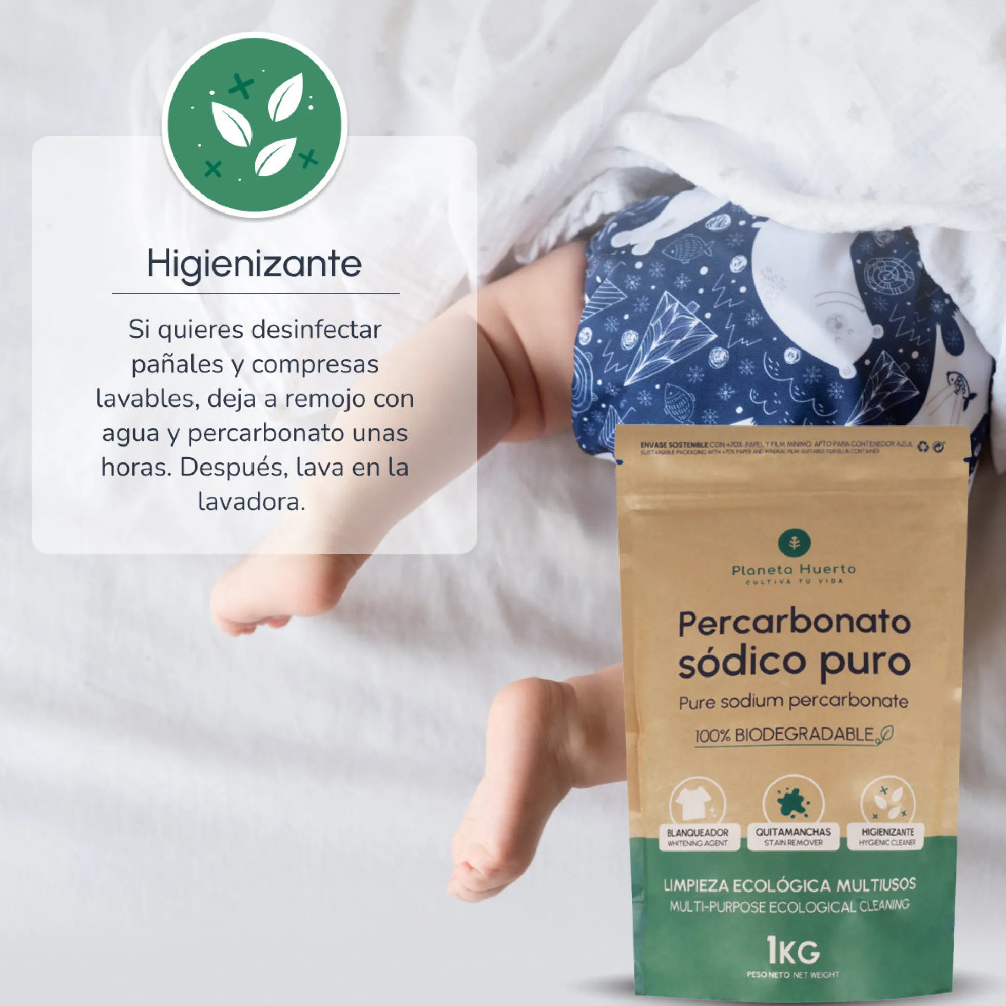 Pack 3x Percarbonato Sódico Planeta Huerto 1 Kg