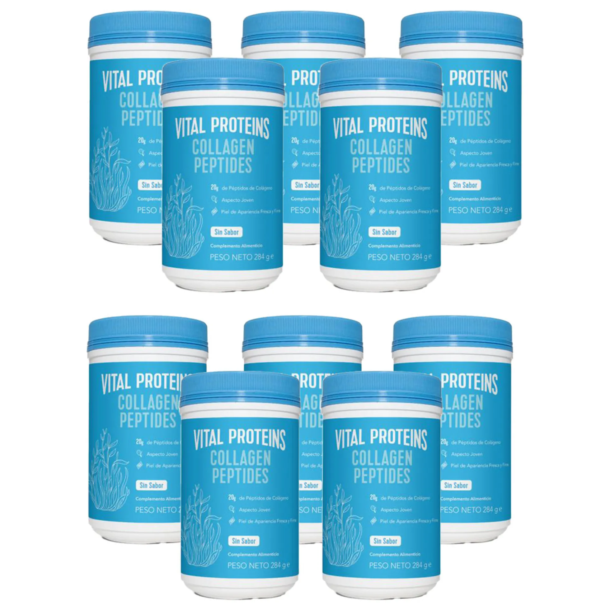 Pack 10x Péptido de colágeno 284g Vital Proteins