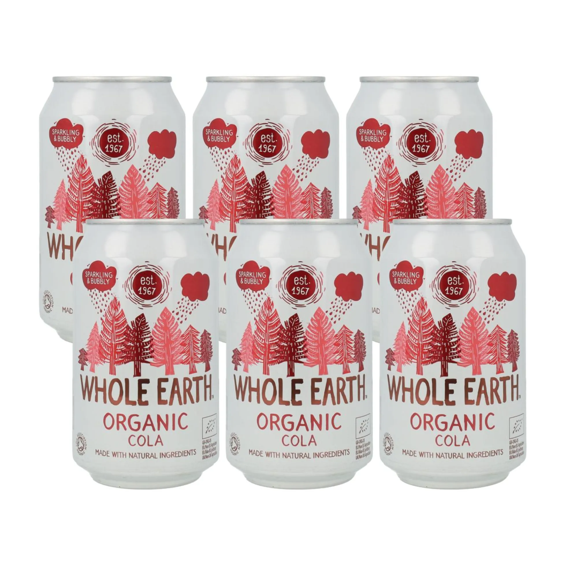 Pack x6 Refresco BIO cola Whole Earth 330ml